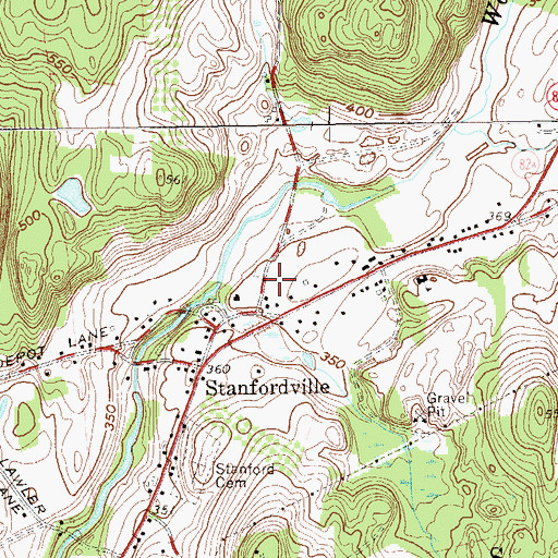Topographic Map of Stanford Free Library, NY