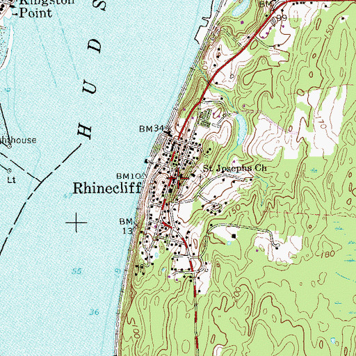 Topographic Map of Morton Memorial Library, NY