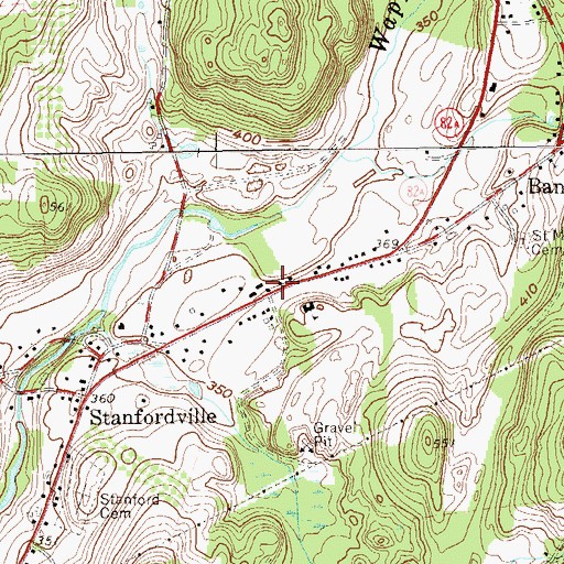 Topographic Map of Stanfordville Post Office, NY