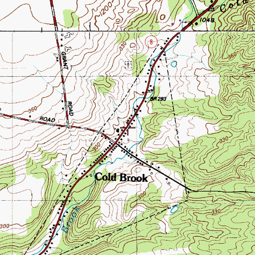 Topographic Map of Cold Brook Post Office, NY