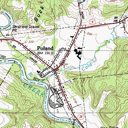 Topographic Map of Poland Post Office, NY