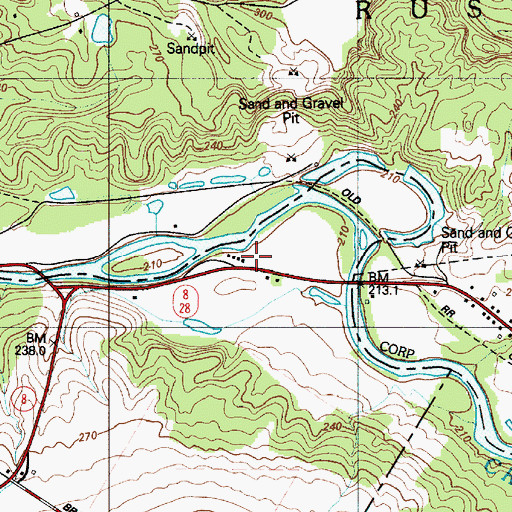 Topographic Map of Blue Anchor Park Mobile Home Park, NY