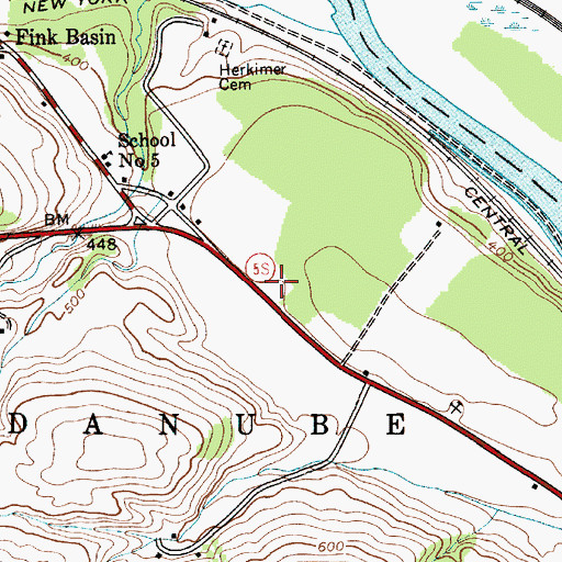Topographic Map of Homestead Mobile Park, NY