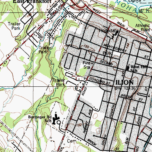 Topographic Map of Rockwell Mobile Home Park, NY