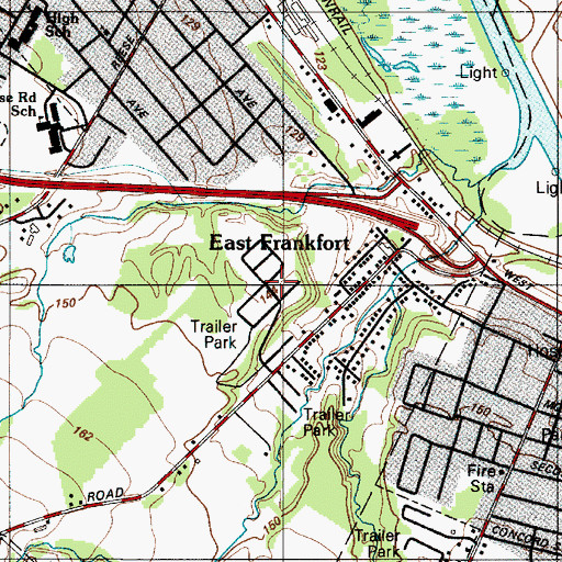 Topographic Map of Terrace Hill Mobile Home Estates, NY