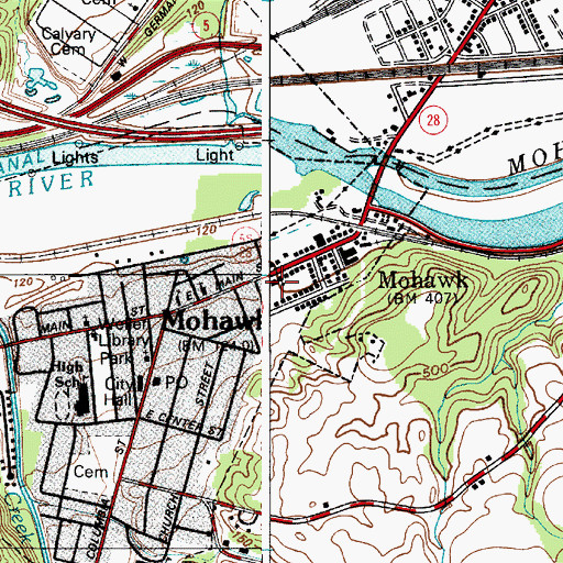 Topographic Map of Mohawk Homestead Assisted Living Center, NY