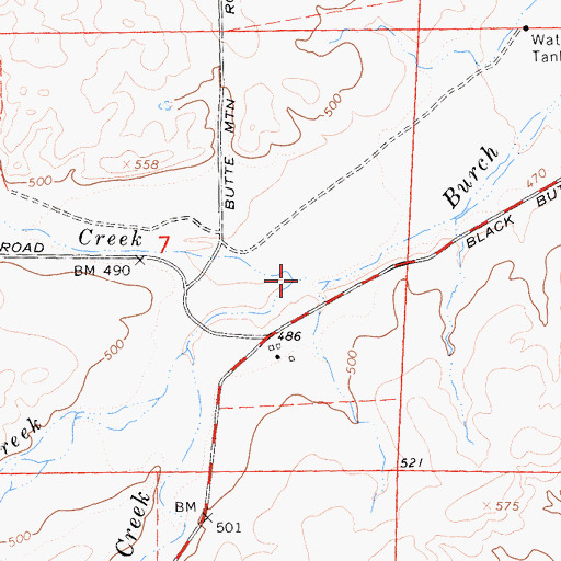 Topographic Map of Elmore Creek, CA