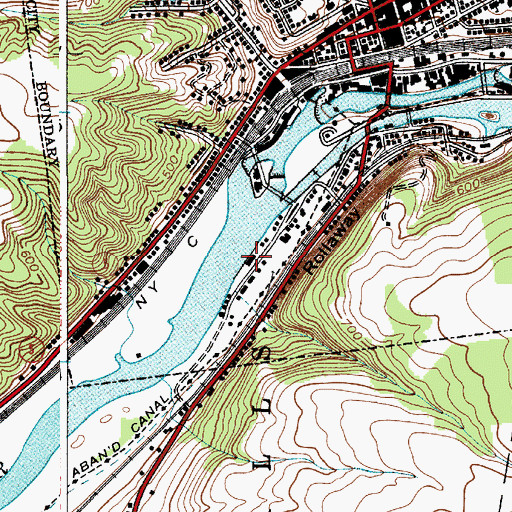 Topographic Map of Little Falls Canal Harbor, NY