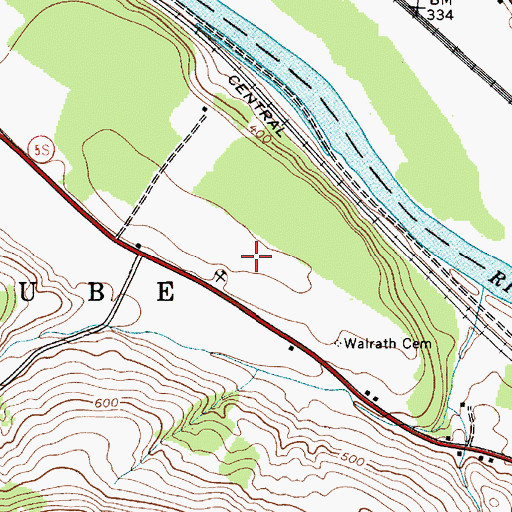 Topographic Map of Indian Castle Eastbound Rest Area, NY