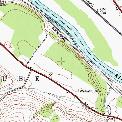 Topographic Map of Iroquois Westbound Rest Area, NY