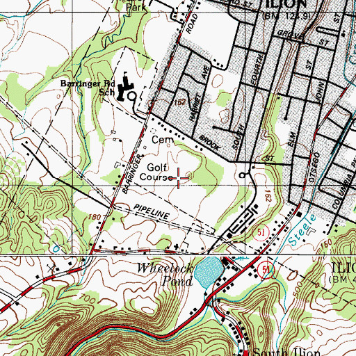 Topographic Map of Doty's Golf Course, NY