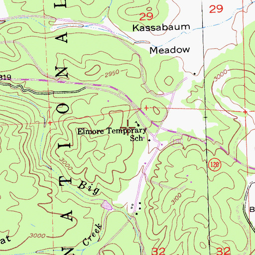 Topographic Map of Elmore Temporary School, CA
