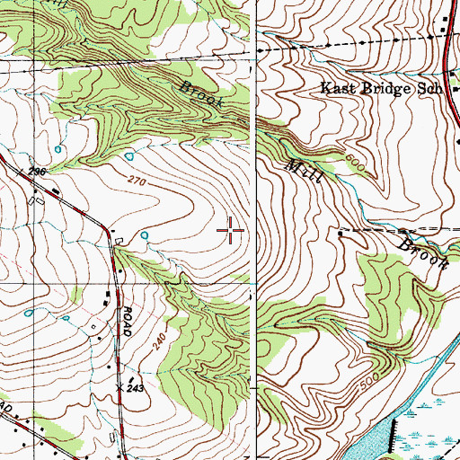 Topographic Map of Holland Heights Golf Course, NY