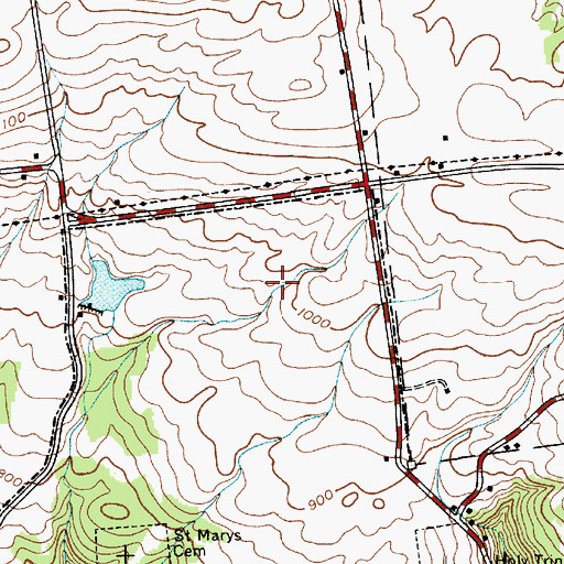 Topographic Map of Little Falls Municipal Golf Course, NY