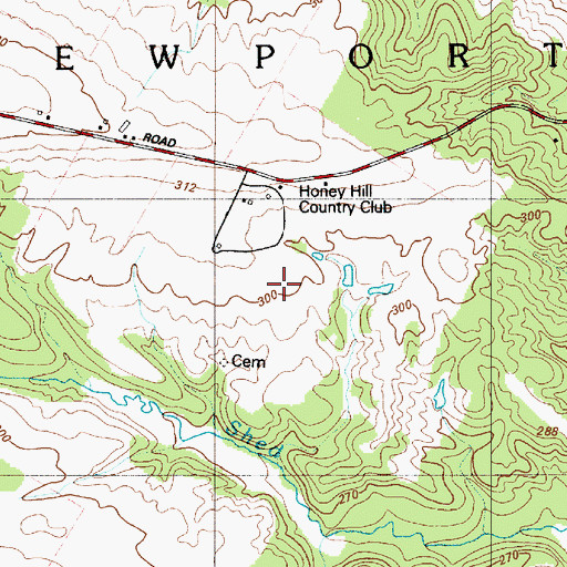 Topographic Map of The Golf Club of Newport, NY