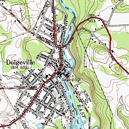 Topographic Map of Dolgeville - Manheim Public Library, NY