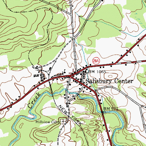 Topographic Map of Kirby Free Library of Salisbury, NY