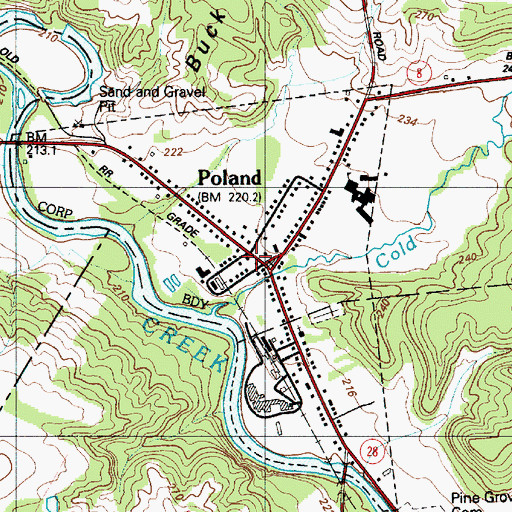 Topographic Map of Poland Public Library, NY
