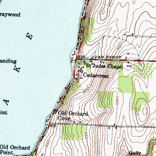 Topographic Map of Culver Manor Mobile Home Park, NY