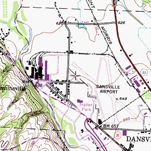 Topographic Map of Marks Trailer Park, NY