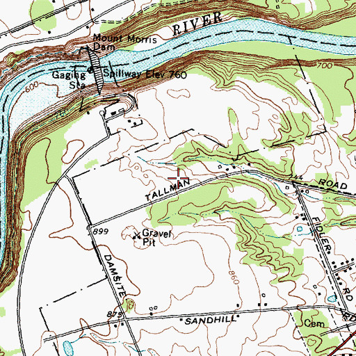 Topographic Map of Parkway Mobile Home Park, NY