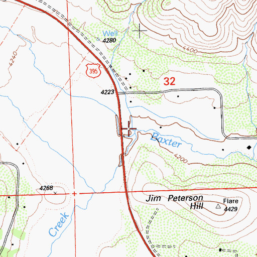 Topographic Map of Elysian Creek, CA
