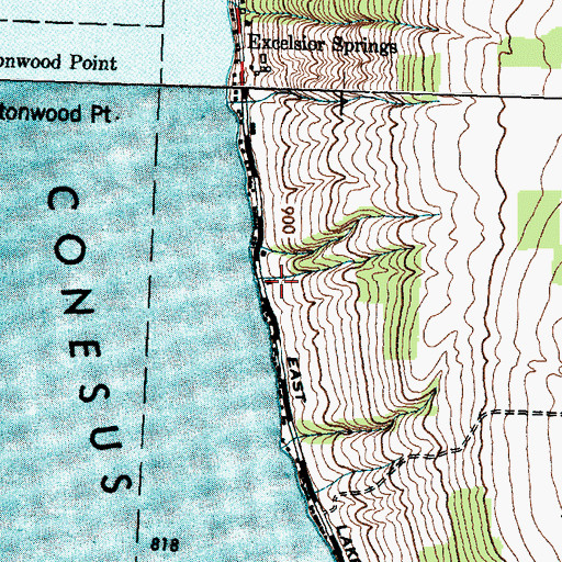 Topographic Map of Southern Shores Campground, NY