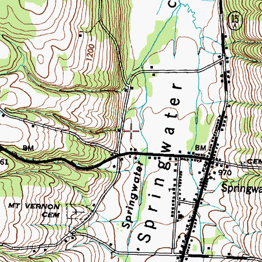 Topographic Map of Springwater Town Wastewater Treatment Facility, NY