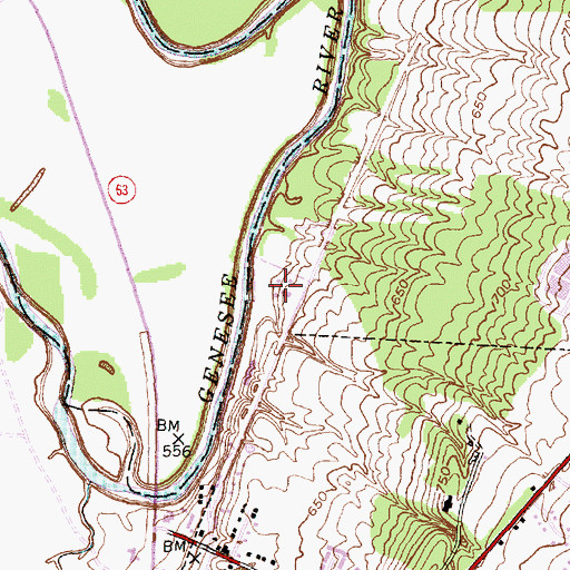 Topographic Map of Village of Genesco Wastewater Treatment Plant, NY