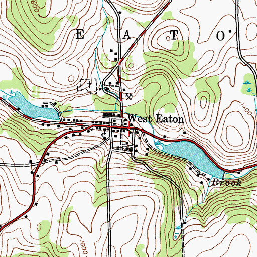 Topographic Map of West Eaton Post Office, NY