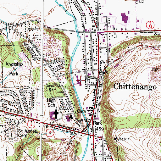 Topographic Map of Stonehedge Health and Rehabilitation Center Chittenango, NY