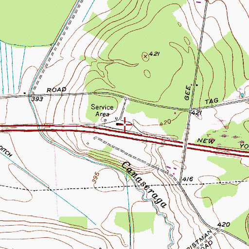 Topographic Map of Chittenango Rest Area, NY