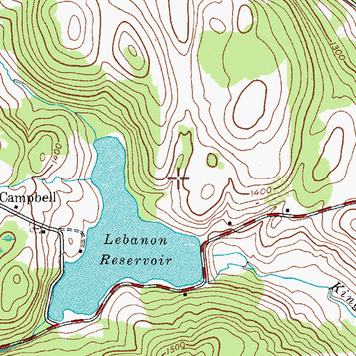 Topographic Map of Lebanon Reservoir Campground, NY