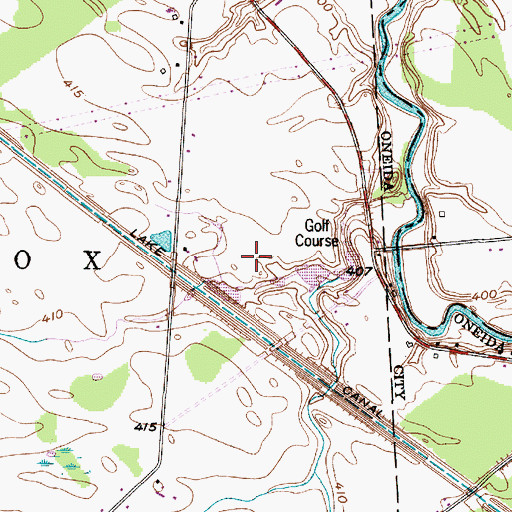 Topographic Map of Kanon Valley Country Club, NY