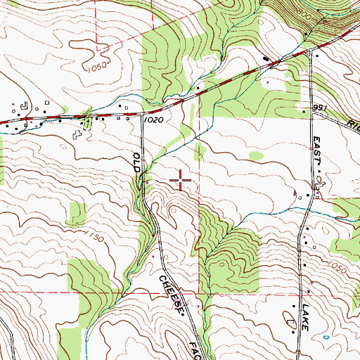 Topographic Map of Woodcrest Golf Club, NY