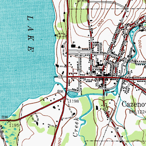 Topographic Map of Cazenovia Town Office, NY