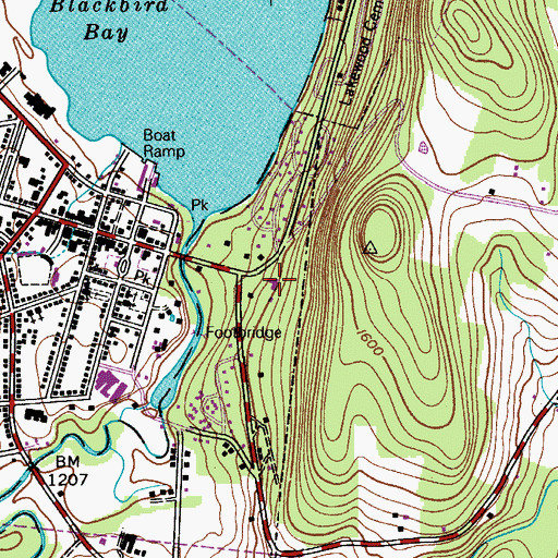Topographic Map of Woodside Hall Assisted Living Center, NY
