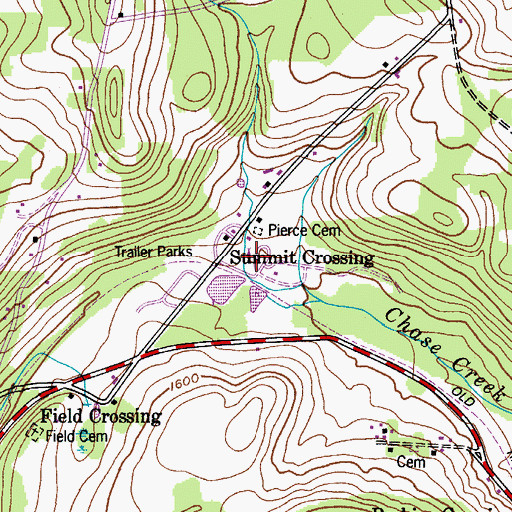 Topographic Map of Cooperstown Family Campground, NY