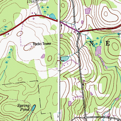 Topographic Map of Meadow Vale Campsites, NY