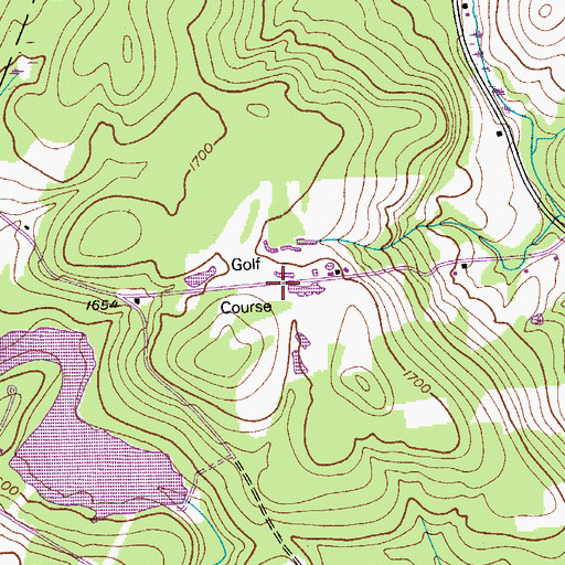 Topographic Map of Colonial Ridge Golf Course, NY