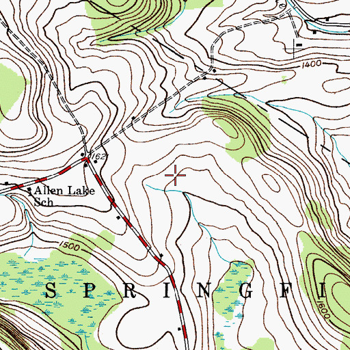 Topographic Map of Meadow Links Golf Course, NY