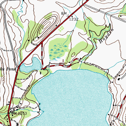 Topographic Map of Otsego Golf Club, NY