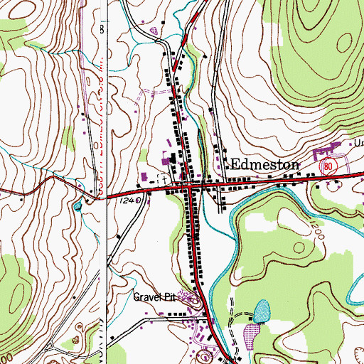 Topographic Map of Edmeston Free Library, NY
