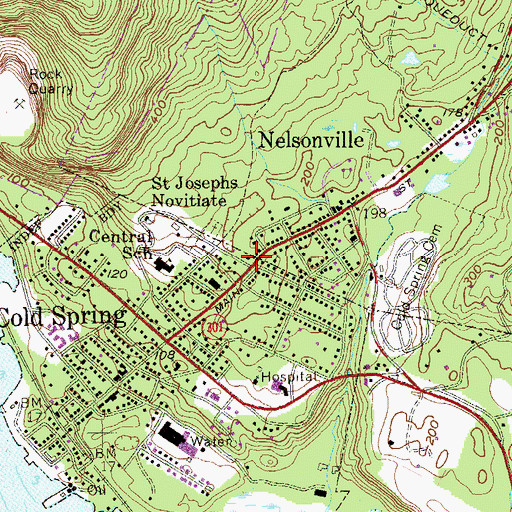 Topographic Map of Philipstown Town Hall, NY