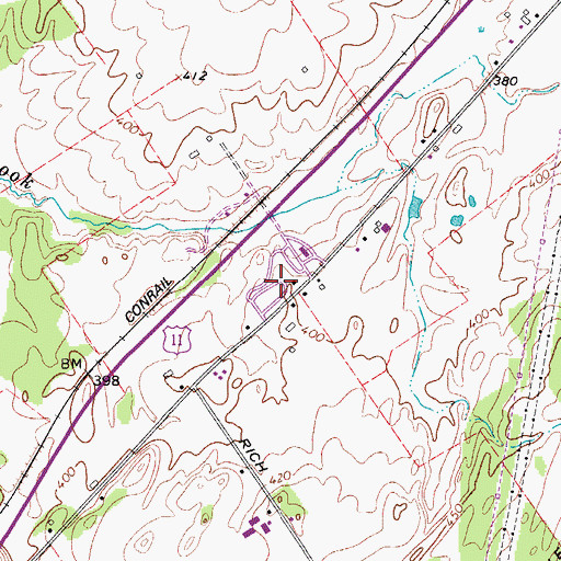 Topographic Map of Boyden Brook Mobile Home Park, NY