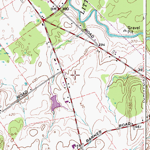 Topographic Map of Clark's Trailer Park, NY