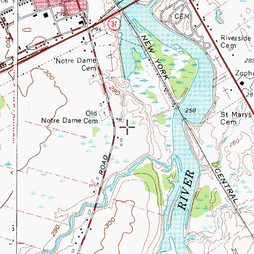 Topographic Map of Morley Mobile Home Park, NY