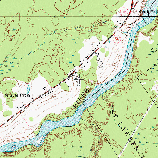 Topographic Map of Norfolk Mobile Home Park, NY