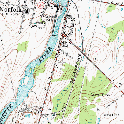 Topographic Map of Pine Grove Mobile Home Park, NY