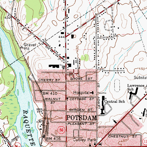Topographic Map of The K amnd M Mobile Home Park, NY